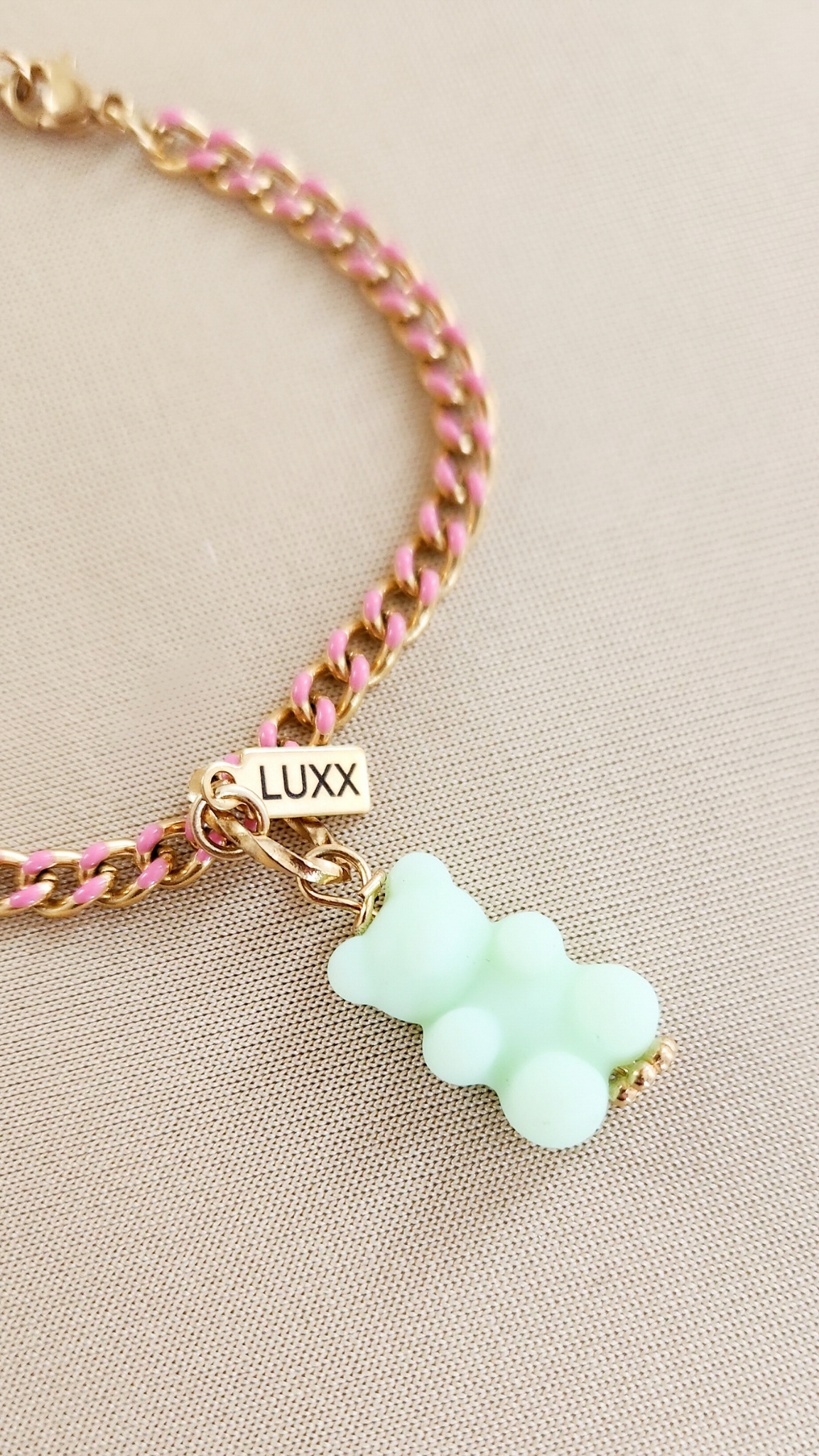 Lime gummy bear bracelet